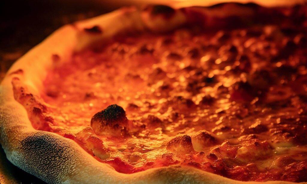 Pizza neapolitańska z chrupiącym spodem, pieczona w piecu