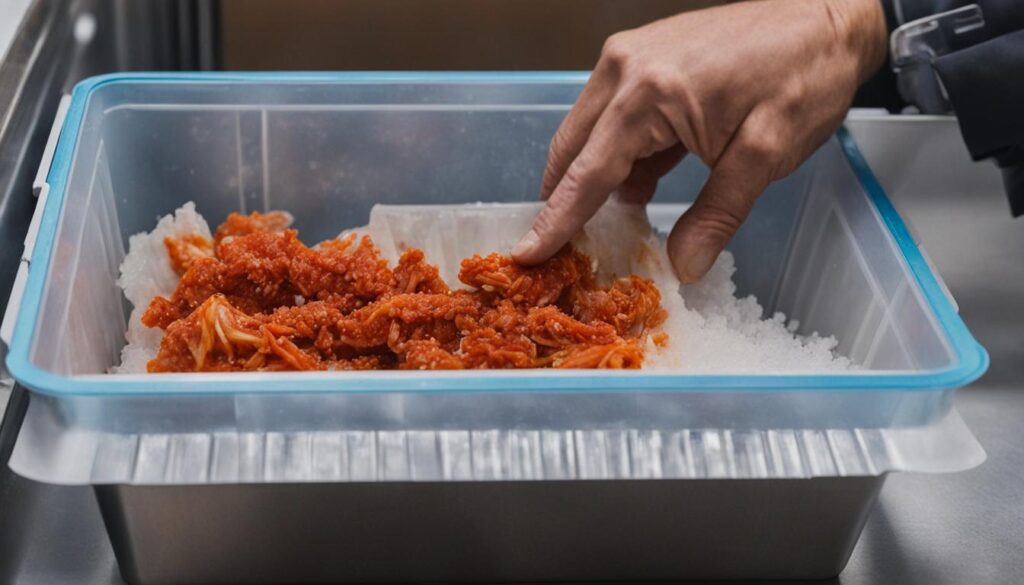 jak zamrozić kimchi