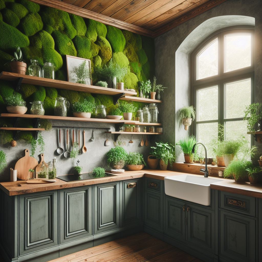 Ściany z mchu. Czy ściana z mchu stabilizowanego sprawdzi się w kuchni?